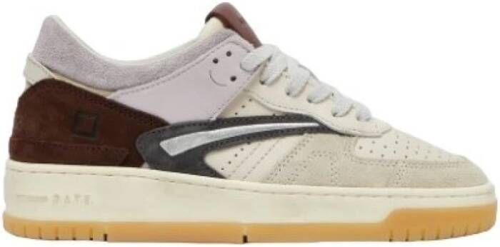 D.a.t.e. Grijze Suède Sneakers met Geperforeerde Neus Multicolor Dames