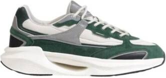 D.a.t.e. Heren Leren Sneakers Herfst Winter Collectie Green Heren