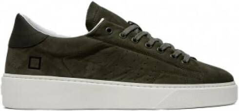 D.a.t.e. Militair Groene Nubuck Lage Sneakers Green Heren