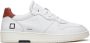 D.a.t.e. Witte Leren Sneakers met Bruine Hielen White Heren - Thumbnail 1