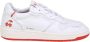 D.a.t.e. Kersen Leren Sneakers Ronde Neus White Dames - Thumbnail 1