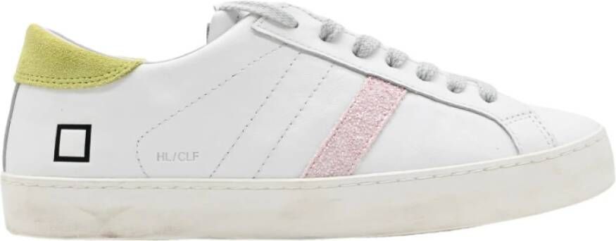 D.a.t.e. Lage Kalf Wit Geel Sneakers White Heren