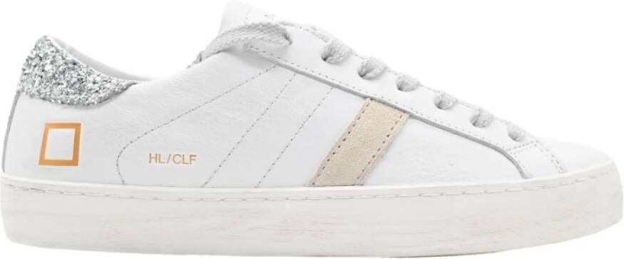 D.a.t.e. Lage Kalf Wit Zilver Sneakers White Dames