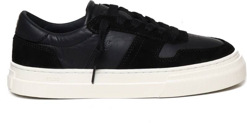 D.a.t.e. Leren en Suède Studio Sneakers Black Dames