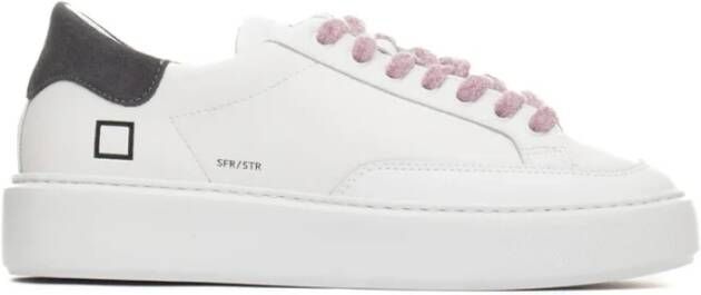 D.a.t.e. Leren Gestreepte Sneakers White Dames