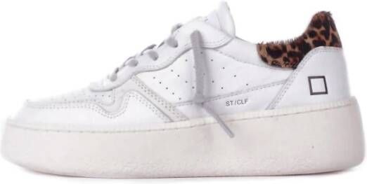 D.a.t.e. Leren Logo Sneakers Geperforeerde Details White Dames