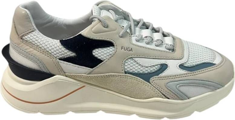 D.a.t.e. Stijlvolle Beige Sneakers voor Mannen Multicolor Heren