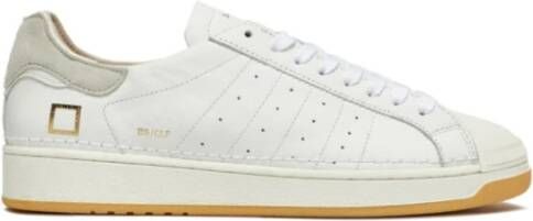 D.a.t.e. Witte Leren Sneakers met Logodetail White Heren