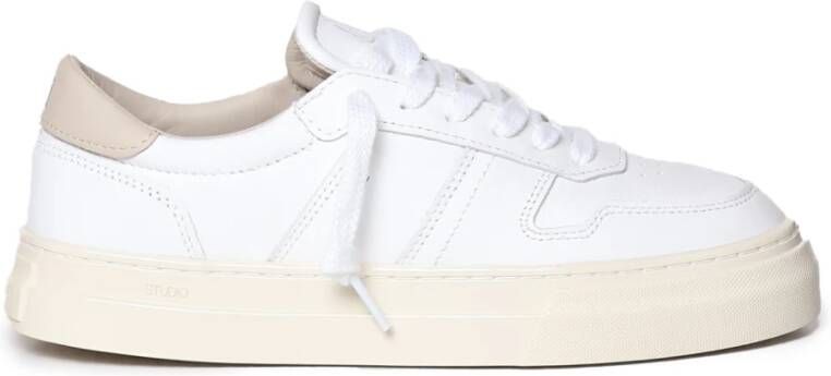 D.a.t.e. Leren Sneakers met Contrast Stud White Dames