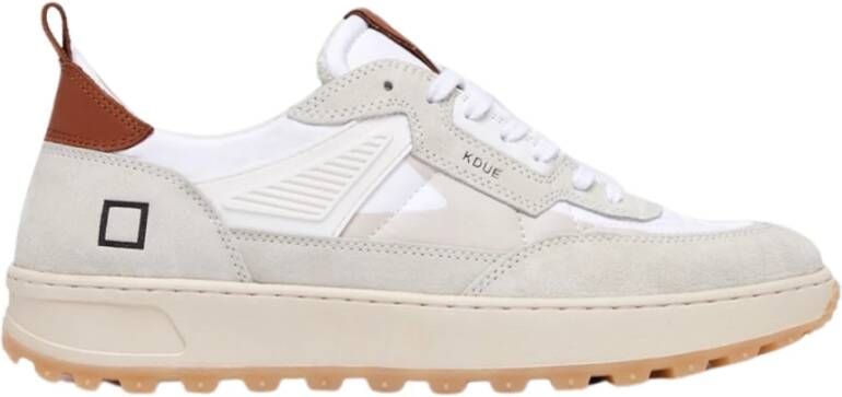 D.a.t.e. Leren sneakers met suède details White Heren