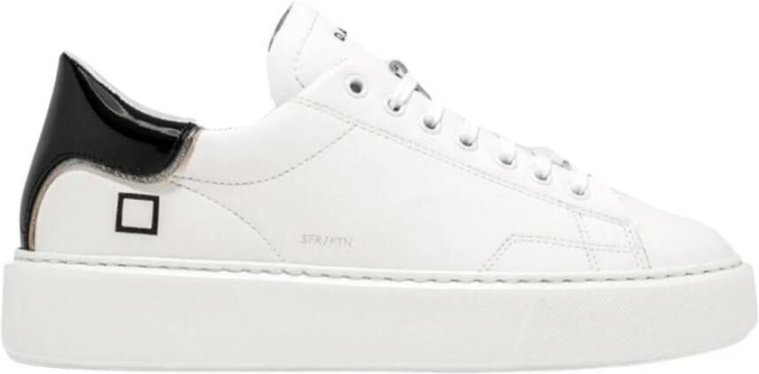 D.a.t.e. Leren WB Low Sneakers Wit Dames