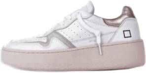 D.a.t.e. Leren Zijlogo Sneakers White Dames