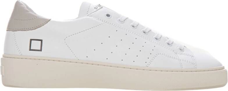 D.a.t.e. Levante Calf Leren Sneakers met Veters White Heren