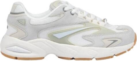 D.a.t.e. Witte hardloopschoenen met suède en TPU-inzetstukken White Dames