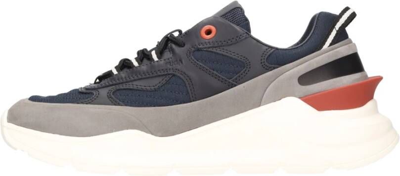 D.a.t.e. Blauwe en Grijze Sneakers met Innovatief Design Blue