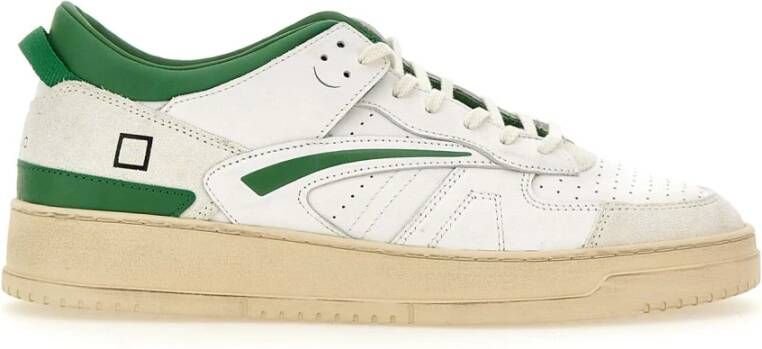 D.a.t.e. Torneo Wit Groen Sneakers Multicolor Heren