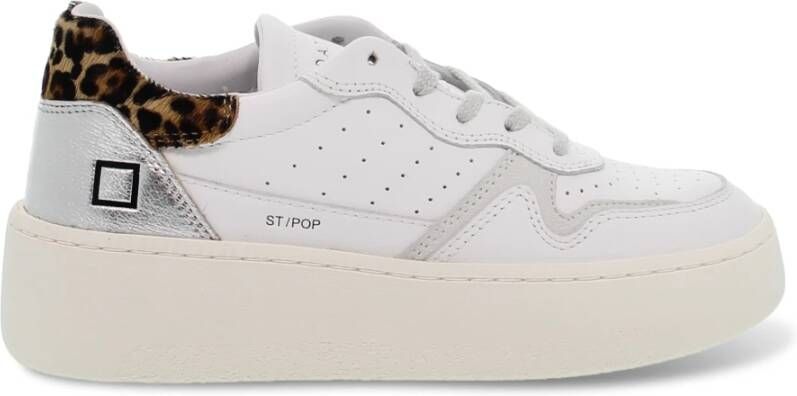 D.a.t.e. Sneakers voor vrouwen van leer gelamineerd White Dames