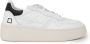 D.a.t.e. Witte Leren Sneakers Rubberen Zool Veters White Dames - Thumbnail 8