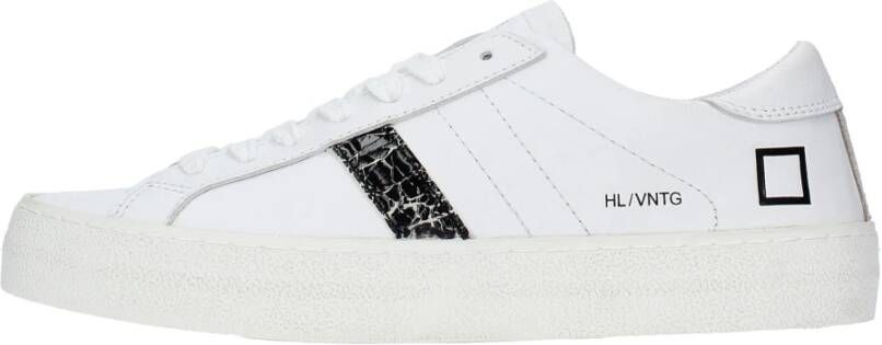 D.a.t.e. Grijze Suède Sneaker met Platinakleurige Gelamineerde Zijkant White Dames