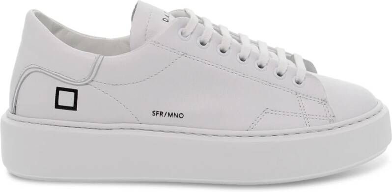 D.a.t.e. Witte Leren Lage Sneakers Model: Sfera White Dames