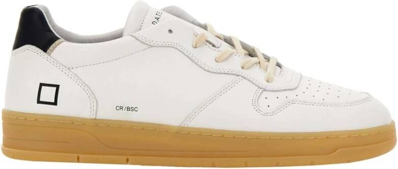 D.a.t.e. Witte sneakers met geperforeerde details White Heren