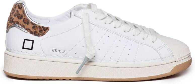 D.a.t.e. Witte Bruine Sneaker met Suède Inzet White