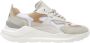 D.a.t.e. Witte Sneakers met Beige Leren Details Multicolor Heren - Thumbnail 1