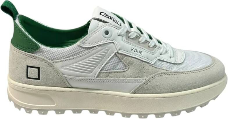 D.a.t.e. Suède sneaker met witte details White Heren