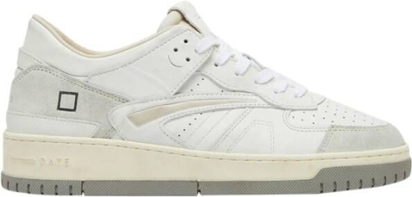 D.a.t.e. Vintage Calf Witte Sneakers White Heren