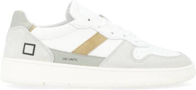 D.a.t.e. Vintage Court 2.0 Leren Sneaker White Heren