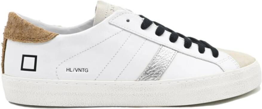 D.a.t.e. Vintage Lage Top Sneakers Wit-Cuoio White Heren