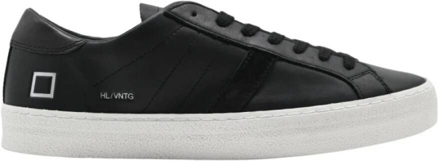 D.a.t.e. Vintage Zwarte Lage Top Sneakers Black Heren