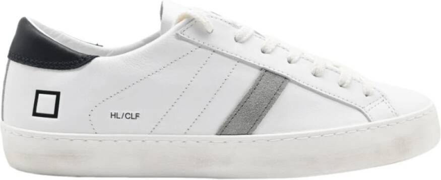 D.a.t.e. Wit-Blauwe Lage Sneakers voor Mannen White Heren