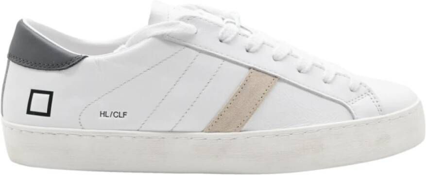 D.a.t.e. Wit-Grijze Lage Sneakers voor Mannen White Heren