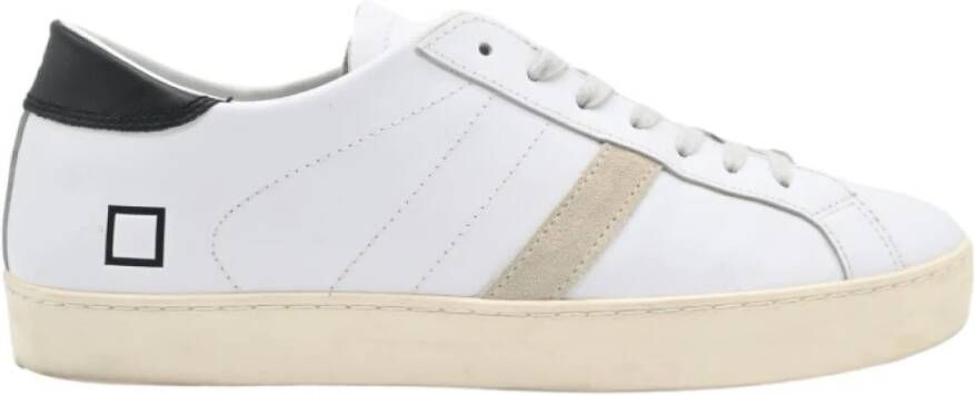 D.a.t.e. Wit Zwart Hill Low Calf Sneakers White Heren