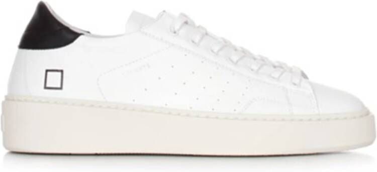 D.a.t.e. Witte Lage Sneakers van Leer met Geëmbosseerde Details White Heren