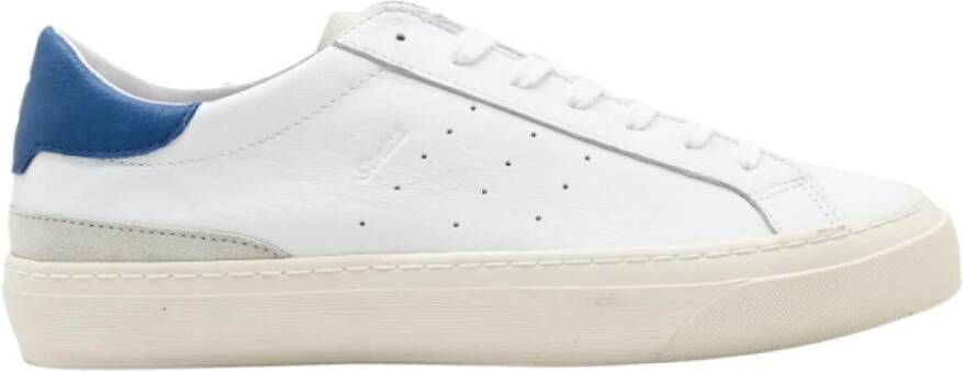 D.a.t.e. Witte Blauwe Sneakers Sonica Kalf White Heren