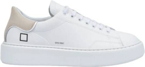 D.a.t.e. Sfera Basic Wit en Beige Sneakers White Dames