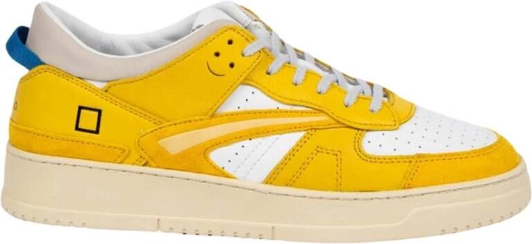 D.a.t.e. Witte en gele Torneo sneakers Multicolor Heren