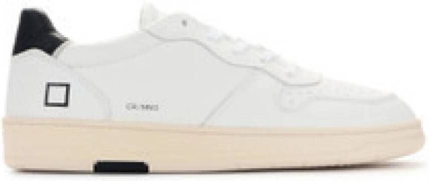 D.a.t.e. Witte en zwarte leren sneaker Court 2.0 White Heren