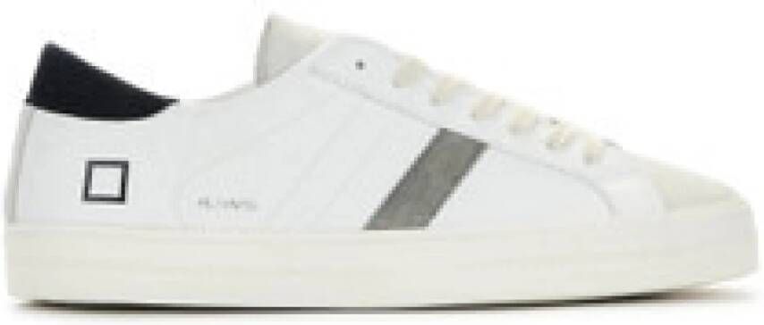 D.a.t.e. Witte en Zwarte Leren Sneaker Hill Low White Heren