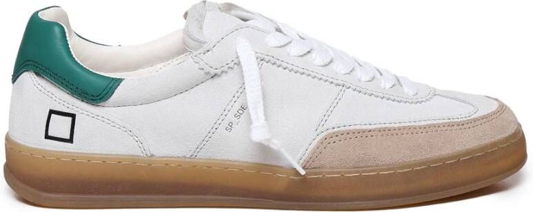 D.a.t.e. Witte kalfsleren sportieve sneakers White Heren