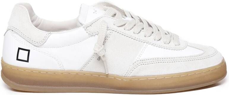 D.a.t.e. Witte kalfsleren sportieve sneakers White Heren