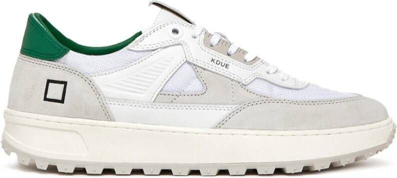 D.a.t.e. Witte Leren en Suède Sneakers White Heren