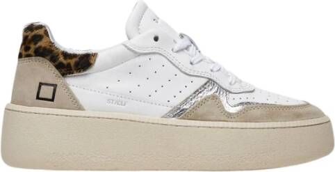 D.a.t.e. Witte Leren Lage Sneaker Multicolor Dames