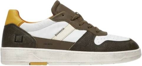 D.a.t.e. Court 2.0 Sneakers in wit groen leer Multicolor Heren