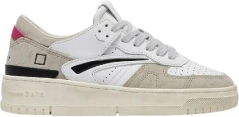 D.a.t.e. Witte Leren Lage Sneakers Multicolor Dames