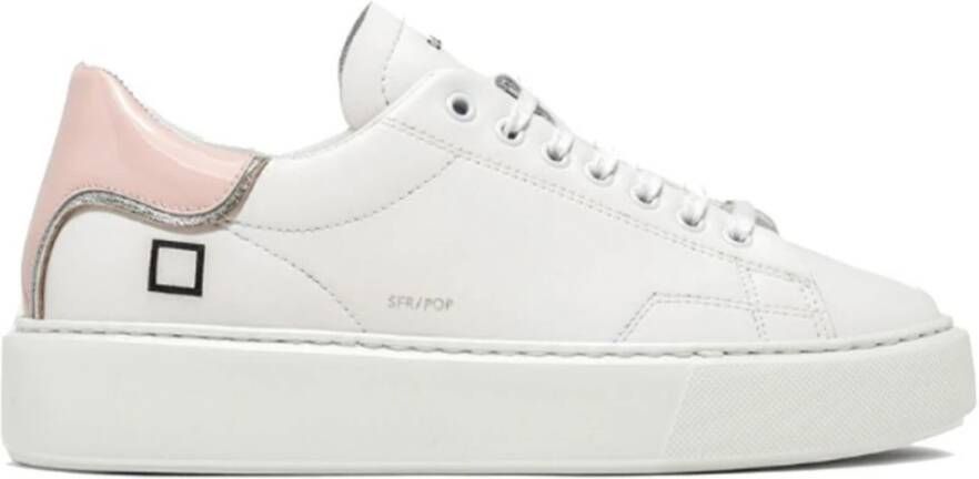 D.a.t.e. Witte Leren Lage Sneakers White Dames