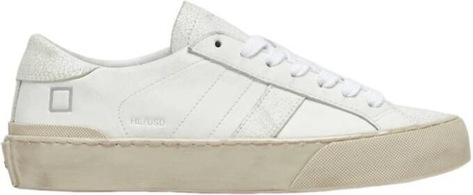 D.a.t.e. Witte Leren Lage Sneakers White Dames