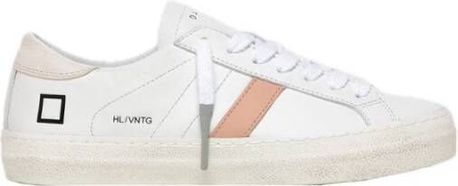 D.a.t.e. Witte leren lage sneakers White Dames